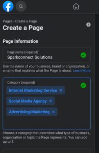 Image describing how to create a Facebook business page