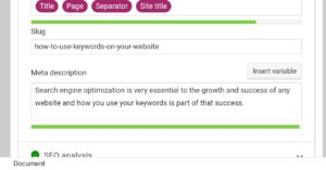 image describing how keywords is used in meta description